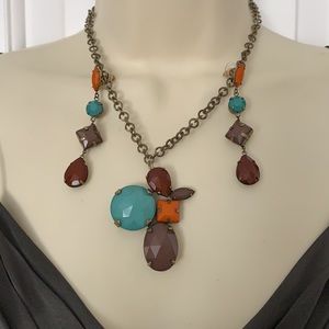 3 Piece Antique Art Deco Necklace/2pr earrings